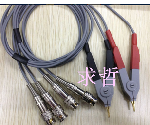 High-precision four-end test clip wire LCR bridge wire digital bridge clip wire Kelvin test cable