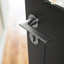 Goqi Klamayi mute room door split magnetic suction door lock household simple door handle indoor door lock