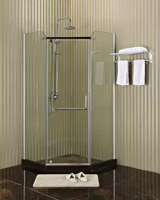 Stone base water strip shower diamond type simple shower room bathroom Bath Room 8 thick tempered glass simple room