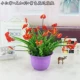 Mô phỏng cây cảnh nhỏ anthurium với lưu vực mô phỏng cây trồng trong chậu hoa giả bố trí phòng khách trang trí phòng ngủ - Hoa nhân tạo / Cây / Trái cây