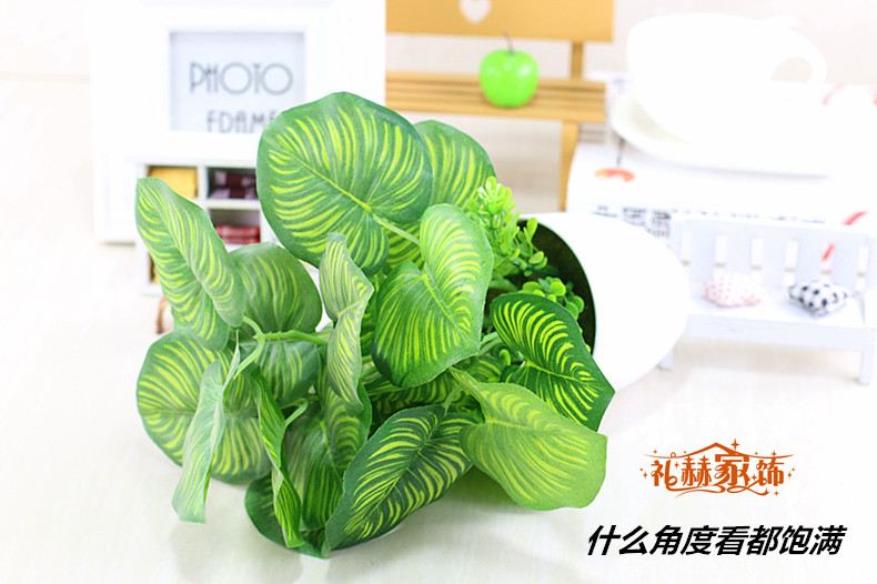 Cây mô phỏng cây giả cây xanh trang trí trong nhà và ngoài trời nhựa chậu giả xanh củ cải nhỏ chậu hoa nhân tạo và cây - Hoa nhân tạo / Cây / Trái cây bình hoa giả để phòng khách