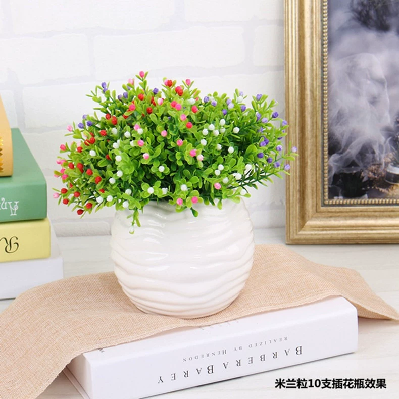 Hoa giả thủy sinh mô phỏng cây xanh giả tường cây cỏ hoa nhựa hoa hàng rào hoa phân vùng máng hoa hoa cỏ xanh - Hoa nhân tạo / Cây / Trái cây lá cây giả