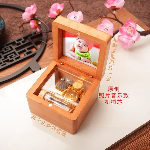 Сувенир для хранения пуповины, детская музыкальная шкатулка, фотография для новорожденных для младенца