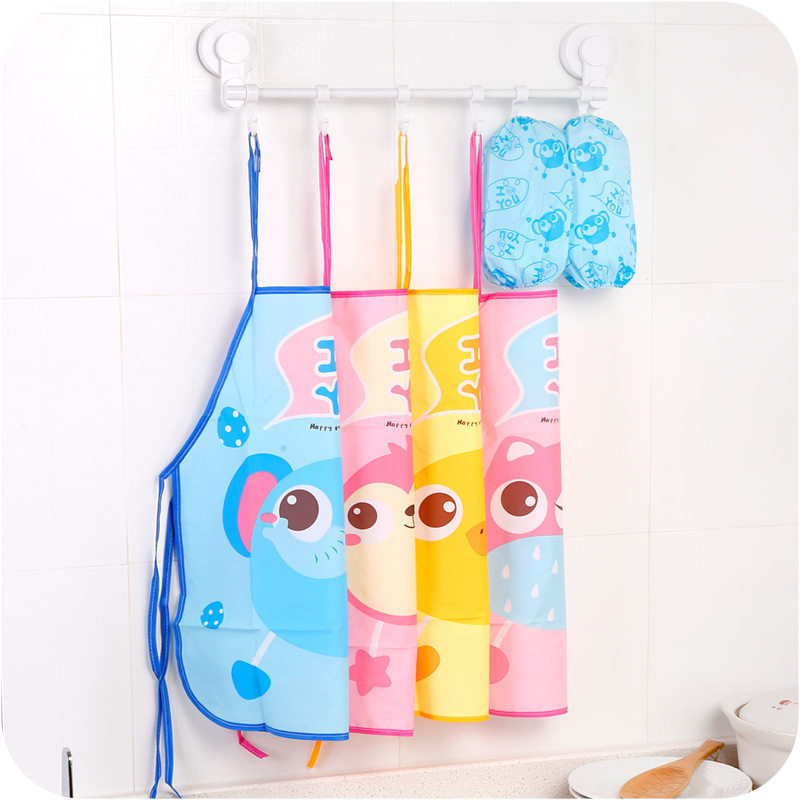Baby free of washing and waterproof hood clothes for children eating around a bag for a round pocket for a drawing of anti-wearing dining apron