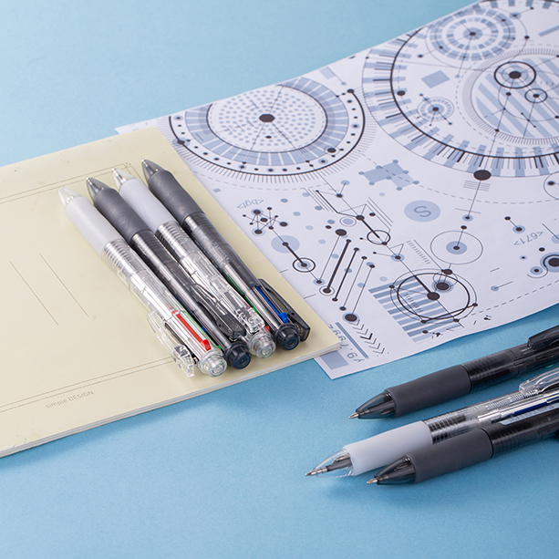 Able Four Color Ballpoint Pen Black Red Blue Green Color Pen Versatile Oil Pen One Multicolored Versatile Colorful Drawing All-in-one Teacher Special Batch Changing Red Pen Integrated Press Refill