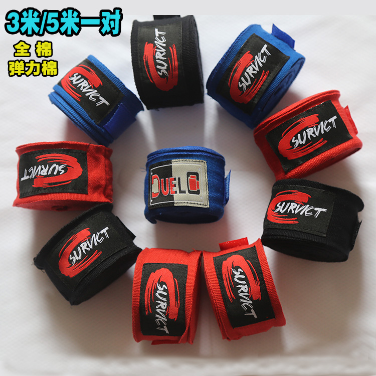 Tai Boxing Bandage 3 m All - cotton 5 m elastic cotton boxing with handcuff handcuff hands and palm hands