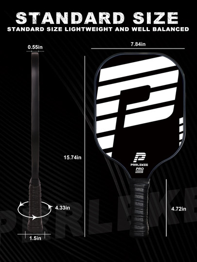 Pickleball Black and White P Pickleball Racket Carbon Fiber Pickleball Racket Board
