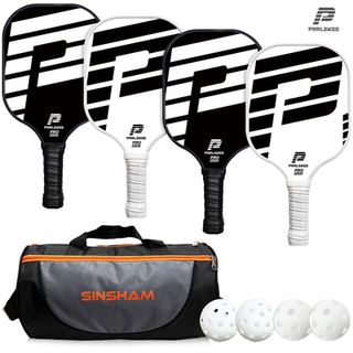 Pickleball Black and White P Pickleball Racket Carbon Fiber Pickleball Racket Board