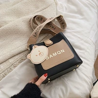 Черный с хаки -бочкой сумкой