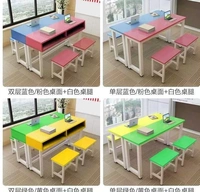 Bàn ghế trẻ em sơn bàn ghế đào tạo nghệ thuật bàn họp phòng đôi đồ nội thất trường học bàn đơn giản - Nội thất giảng dạy tại trường bàn học sinh tiểu học