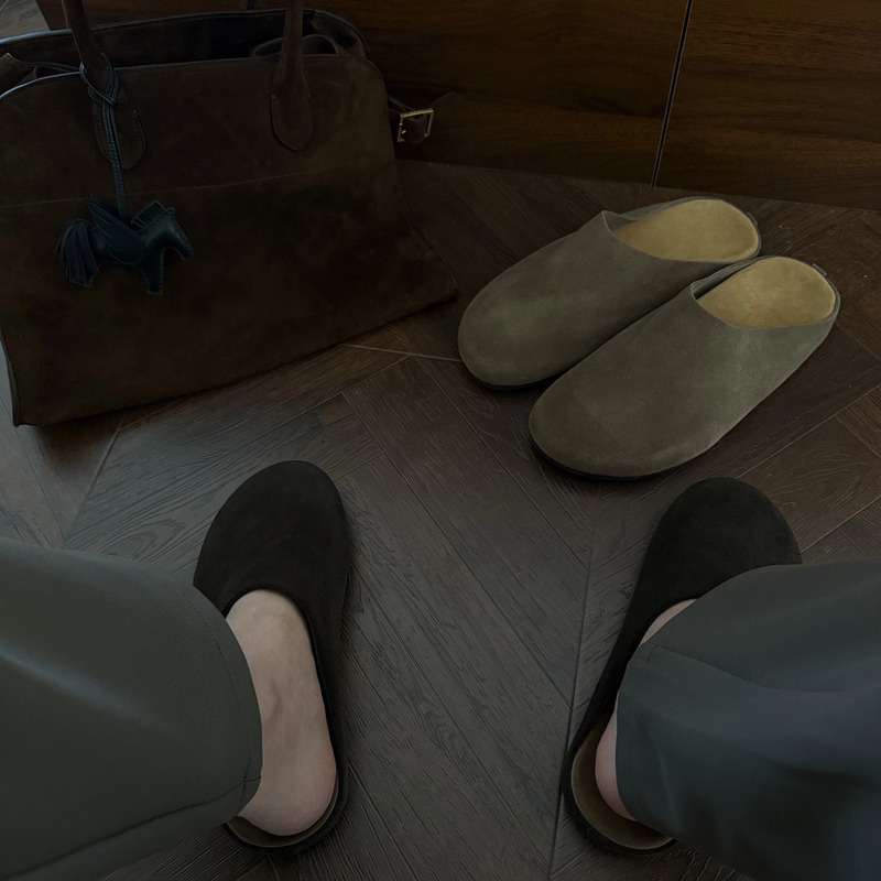 Grazie Realm Row| "Modern and Elegant Aesthetics" Slip-On "Cow Suede Leather" Mule Birkenstock Shoes Grazie Realm Row| "Modern and Elegant Aesthetics" Slip-On "Cow Suede Leather" Mule Birkenstock Shoes