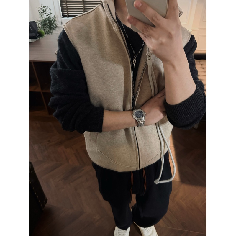 30000Co Version “The Head Is on Fire” Constant Temperature Is the Standard for Autumn and Winter Sheepskin Collar Vest Jacket
