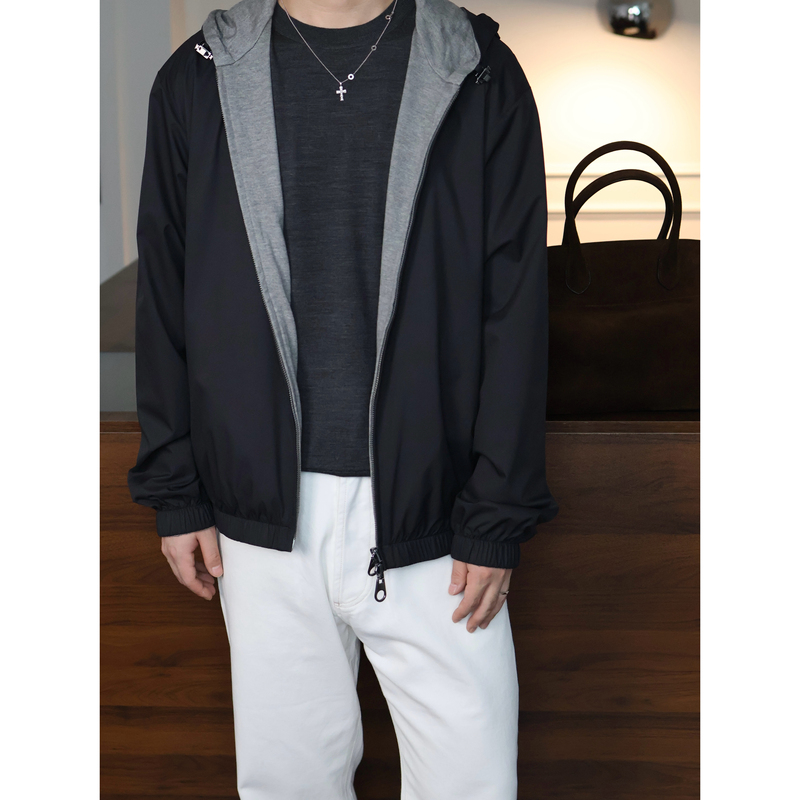 Grazie Realm Lp|“Reversible Bomber” Hooded Reversible Jacket|Jacket Grazie Realm Lp|“Reversible Bomber” Hooded Reversible Jacket|Jacket