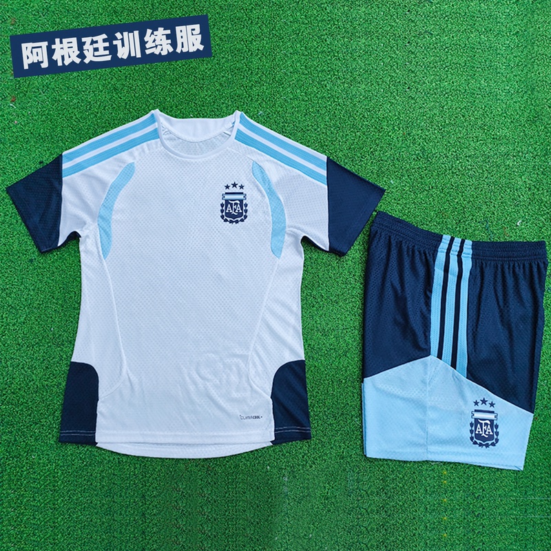 2026 Argentina National Team Short-Sleeved Training Uniform Player Version Messi Sleeveless Vest Half-Zip Warm-Up Football Uniform