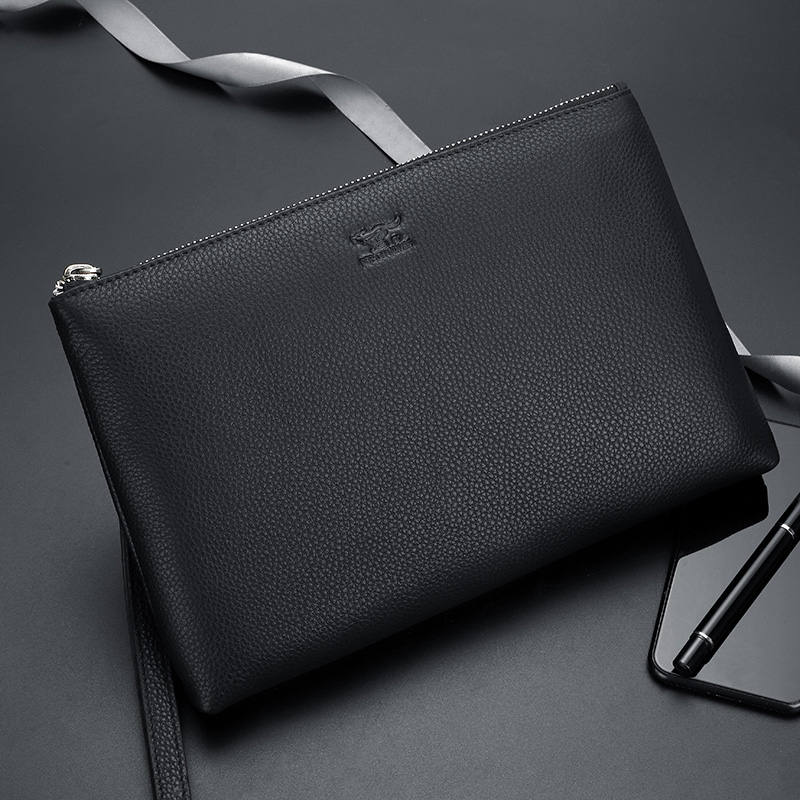 Seven Wolves Wallets Men's Long Version Genuine Leather Clips Multi-Position Envelope Envelopes Bag 2022 New Handbags Thin handpicked leather bag