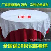 Khăn trải bàn dày dùng một lần vải nhựa màng trong suốt bàn tròn 1.8X1.8 cưới trắng - Các món ăn dùng một lần