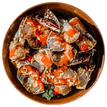 Encounter bright red paste crab lumps drunken crab sauce female crab Korean spicy sauce swimming crab Chaoshan raw pickled crab Zhoushan raw crab