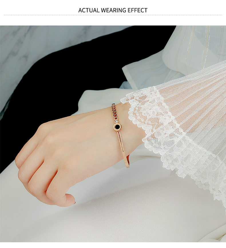 Châu Âu và Hoa Kỳ cá tính vòng đeo tay openwork nữ mạ vàng 18K vòng tay vàng trang sức hipster sáng tạo cặp đôi đơn giản vòng gỗ trầm hương