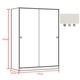 Mẫu giáo ba chiều tiện lợi 120 rộng 2 cửa tủ quần áo phân loại văn phòng bền cửa trượt Lite tủ gỗ mini