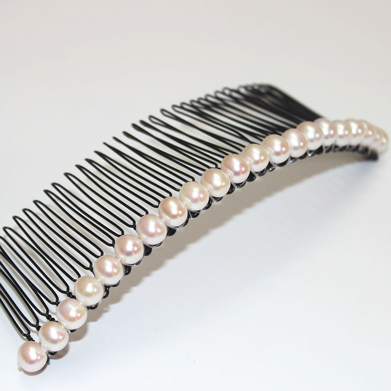 Heartfelt Jewelry Freshwater Pearl Decorated Hair Combing Hairdresser Disguise Liu Hai Hair Clip Top Clip 7-8mm Female