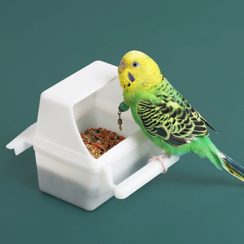 Клетка для птиц, коробка для корма для птиц, защита от брызг, чашка для корма для птиц, банка для еды, пластиковая внутренняя и внешняя подвесная клетка для попугая, аксессуары для птичьей клетки, кормушка