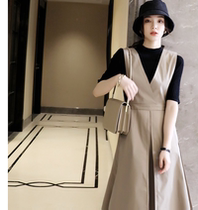 Caring Kiss Autumn Design Minimum Design Age Chic V - collar in style A - character bag with dress