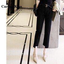 Caring Kiss new shades 100 lap-of-the-pants line cut pants line smoking pants 9 Pants Early Fall Lady