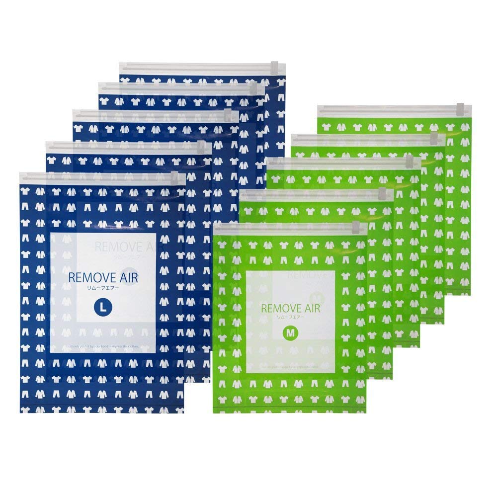 Japan REMOVE AIR CLOTHING Clothing Collection Bag Compression Bag Travel With Clothing Finishing Bag 5 5 Pieces