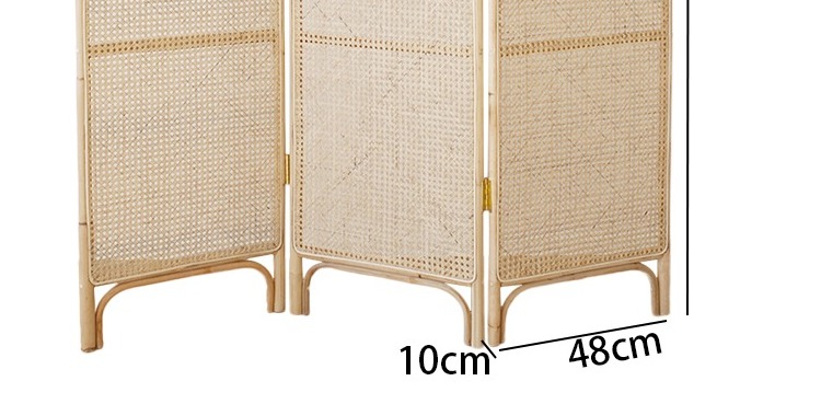 Jing Teng home IKEA phòng khách màn hình phân vùng màn hình trang trí đơn giản hiện đại B & B Inn Folding Rattan hiên - Màn hình / Cửa sổ vách ngăn phòng khách bằng gỗ