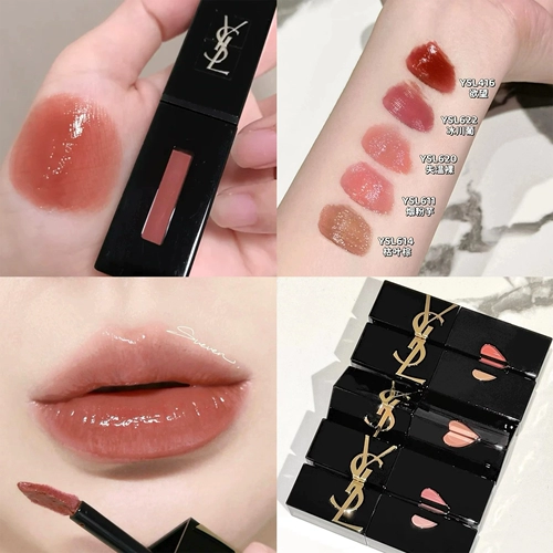 Новые цвета!YSL Saint Laurent Black Tube Love Mirror Lip Glaze Губная помада 440 416 610 443 442 622