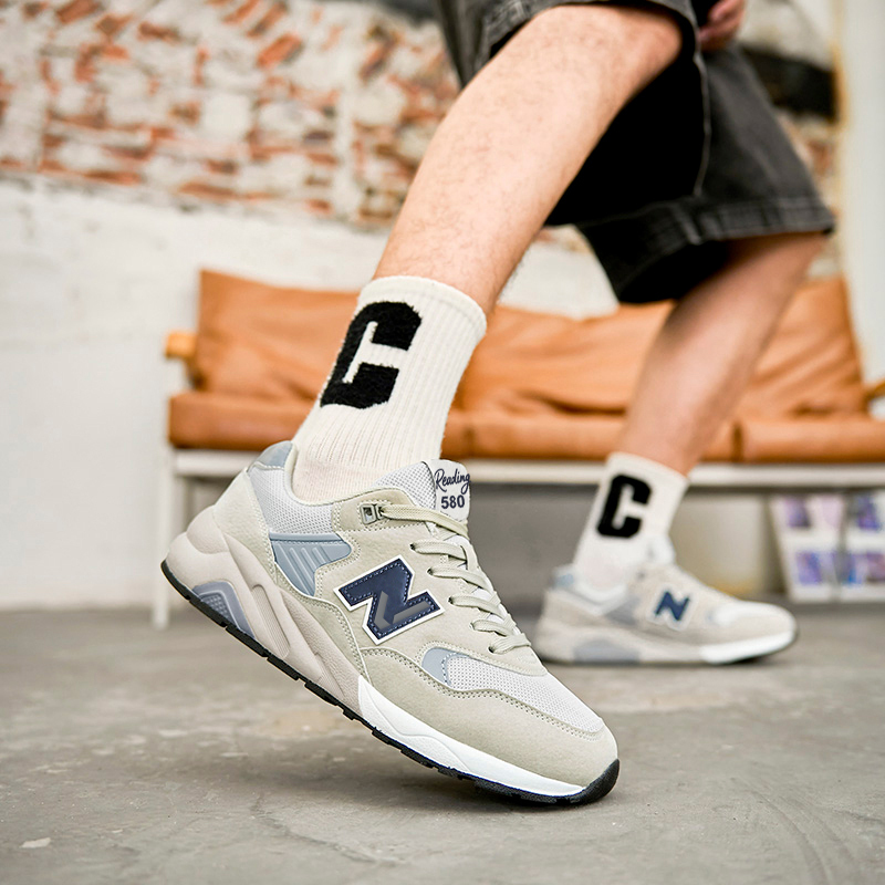 Official Website Genuine 580 Sports Shoes for Men and Women, New Balance New Casual Large Size Shock-Absorbing Running Shoes