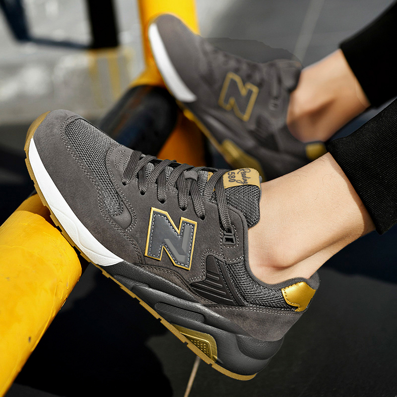 Official Genuine Product from the Official Website 580 New Model Soft-Soled New Balance Sneakers Large Size Casual Shoes Men's Shoes Women's Shoes Dad Shoes