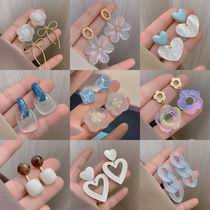 925 Silver Needle Design Sensation Acrylic Earrings Woman South Korea Small Crowdshots web Red ear Pendant Senteal Superior Ear Accessories