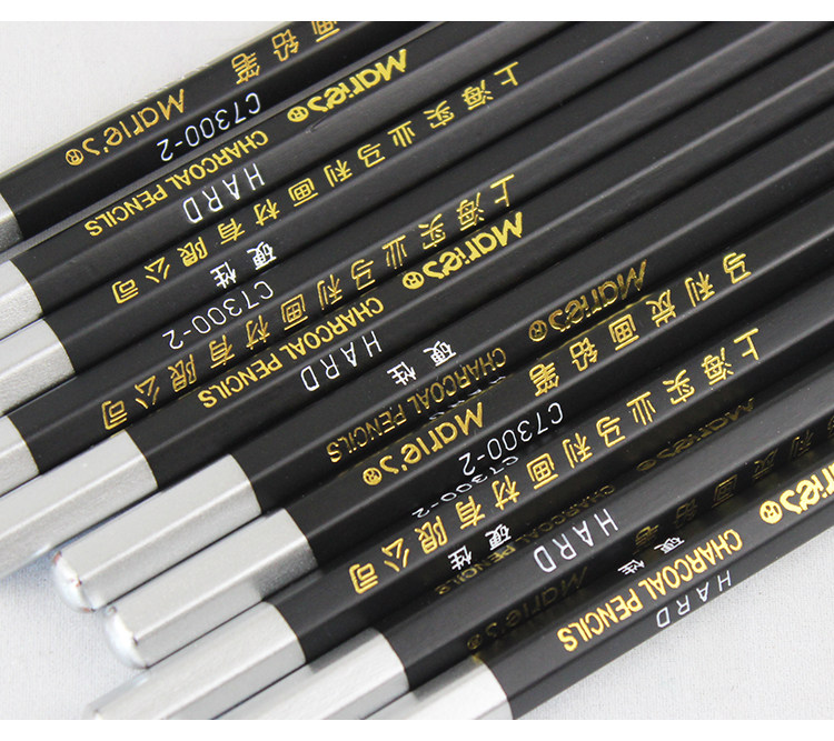 預售款-馬利碳筆軟素描炭畫鉛筆中炭硬炭灰炭棕炭特軟筆7300/7350*優先 