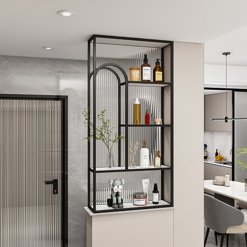 Стеклянный экран Changhong на половину стены, раковина для ванной комнаты из нержавеющей стали, гостиная, перегородка из кованого железа, современный и простой