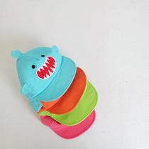 2021 spring and autumn fluorescent color cute cartoon men and women baby soft edge cap baby child shade hat