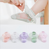 2020 Summer thin female baby Ice Silk big lace socks baby Princess socks mesh breathable lace socks