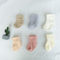 2019 men and women baby autumn cotton socks baby pure color socks Korean newborn baby socks