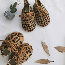 Spring and autumn baby genuine leather horse hair mens and womens baby shoes Yangqi BAO WEN soft-soled toddler shoes indoor handmade shoes tide