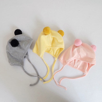 INS baby hat Spring and Autumn New cute ball ball men and women baby ear hat newborn baby hat childrens hat