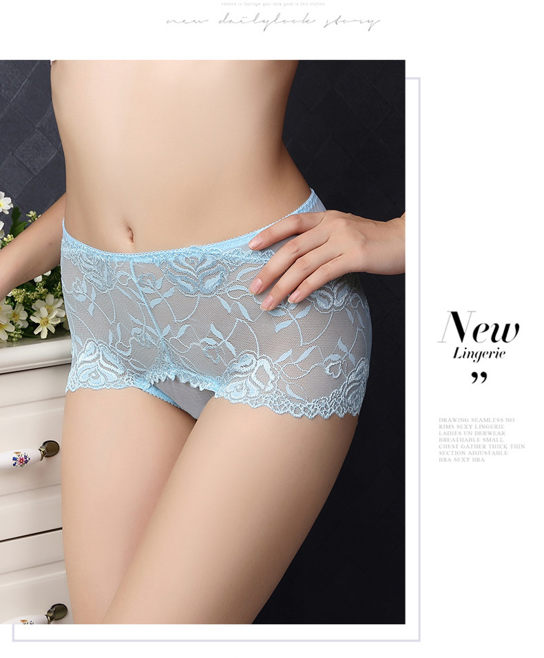 Yumei 4 đồ lót của phụ nữ ren vải hollow hot cao eo cotton underwear panty kích thước chất béo mm200 kg