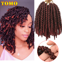TOMO Spring Twist Crochet Hair Afro Passion Braids Hair Dirty Braids