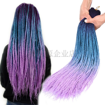 Wig dirty braids twisted Bo braids colored pigtails braided hair rope Men and women hair extensions Hip-hop hip-hop braids 2 packs