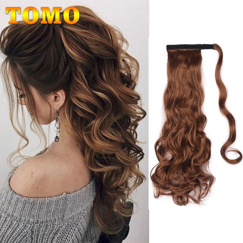 Tomo Long Curly Ponytail Wigs Clip in Pony Tail Hair