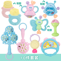 Newborn baby hand bell toy 0-1 year old baby puzzle early education grasp can bite tooth glue 3-6 months baby comfort