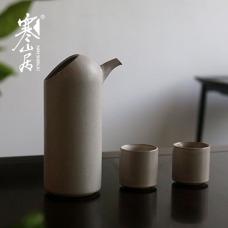 Cold mountain residence liquor Wine Distributor One Pot of Four Wine Furniture Group Set Chinese Wine Pot Retro Clear Wine Glass Pour Decanter Decanter