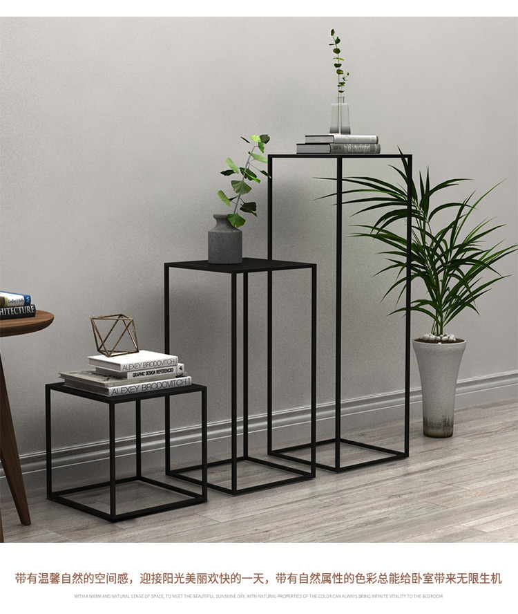 Bắc Âu rèn hoa sắt đứng nhiều lớp giá chậu xanh loll ban công kệ hoa sàn phòng khách trong nhà sàn hoa đứng - Kệ kệ giày nhựa