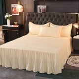 Хлопковый комплект, нескользящое покрывало, пододеяльник для принцессы, легкий роскошный стиль, с вышивкой, 4 предмета, простой и элегантный дизайн