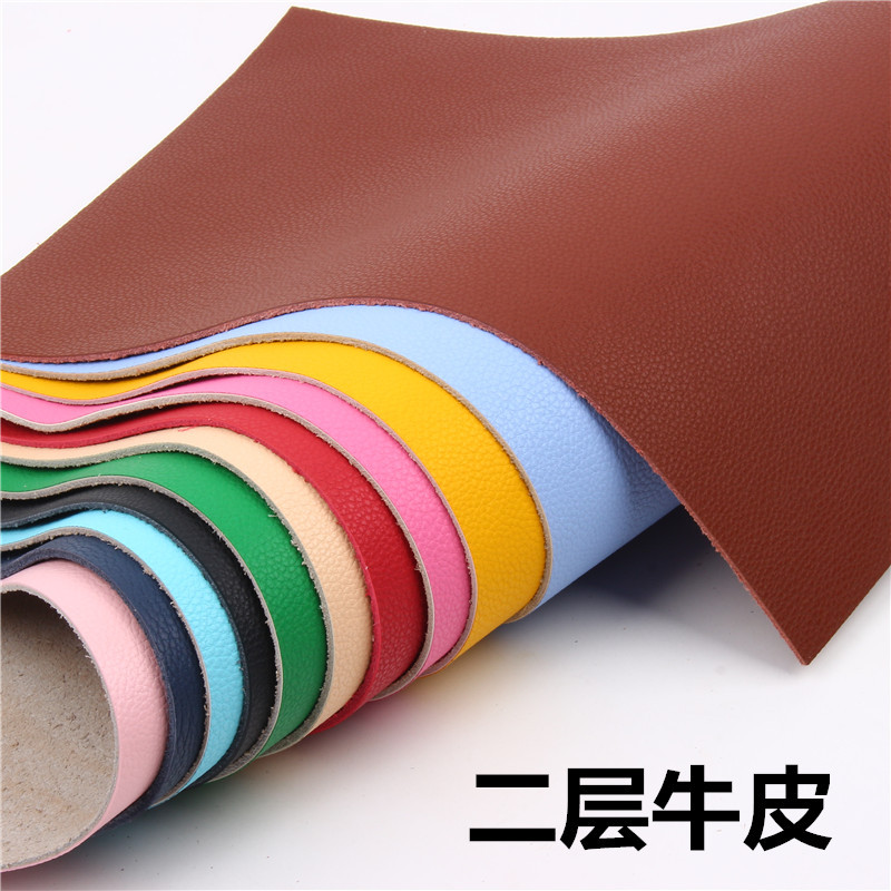Cowhide Leather Scraps, Genuine Leather Scraps, Handmade DIY Real Leather Fabric, Colorful Bags, Second-Layer Cowhide Leather