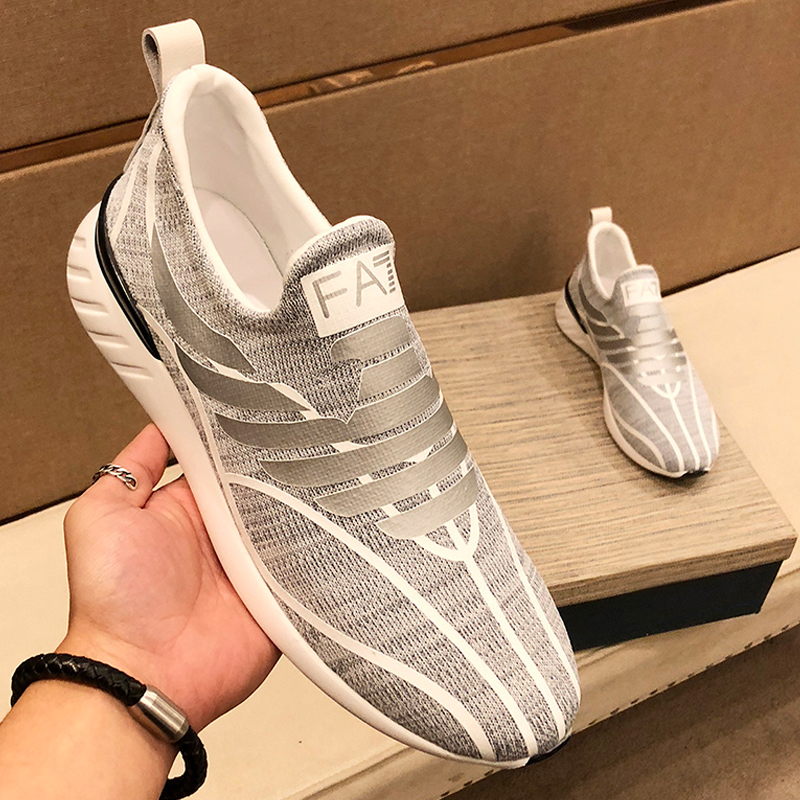 European station sneakers men's shoes personality handsome casual shoes men comfortable breathable new mesh plate shoes